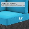 LayinSun 7 Pieces Outdoor Patio Furniture Set with 44" Fire Pit Table Rattan Sectional Sofa Conversation Sets - 2 of 4