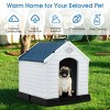 Tangkula Plastic Dog House Pet Puppy Shelter Waterproof Indoor/Outdoor Ventilate Blue - 4 of 4