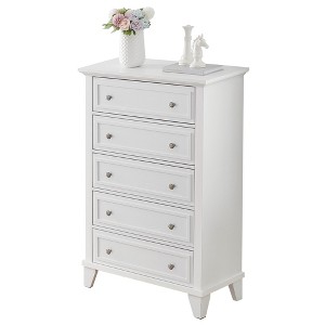COZONY 48" Tall 5 Drawer Dresser for Bedroom, Wooden Chest of Drawers with Deep Storage, Modern Organizer w/Metal Handles for Living Room, Hallway - 1 of 4