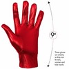 Skeleteen Womens Metallic Costume Gloves - Red - 3 of 4