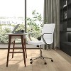 Emma and Oliver Modern Upholstered Mid-Back Home Office Chair with Arms and 5 Star Base - 2 of 4