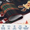 Christmas Area Rug, Santa Deer Print Washable Soft Carpet with Non Slip Backing, Low Pile Stain Resistant Floor Mat for Living Room, Bedroom - 3 of 4
