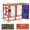 LAOTIES Large Wooden Outdoor Cat House,Weatherproof Cat Enclosure with Perches And Lockable Door for Indoor And Outdoor Use - 2 of 4