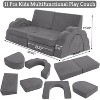 11pcs Modular Kids Play Couch，Convertible Foam Floor Sofa, Children Sectional Toddler Couch for Creative Play - 3 of 4