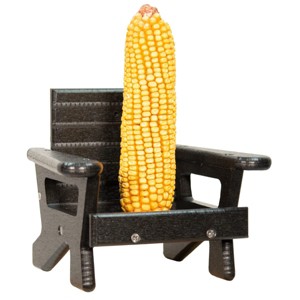 JCS Wildlife Black Squirrel Chair Feeder - Holds 1 Dried Corn Cob - 1 of 4