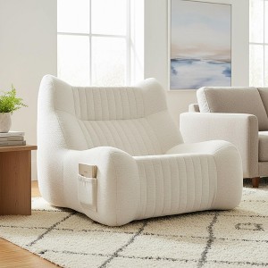 Homy Casa Bean Bag Chair for Adults with Armrests, Chenille Fabric & High-Resilience Foam - 1 of 4