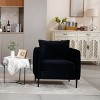 GDFStudio Lawson Mid-Century Modern Modern 35" Metal and Velvet Upholstered Accent Chair with 1 Pillow - 2 of 4