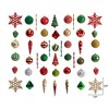 Nearly Natural Holiday Deluxe Shatterproof, 52 Count Christmas Tree Ornament Box Set, Re-Useable Container - 3 of 3