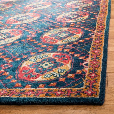 Elegant Heritage Red Wool 6' x 6' Square Hand-Tufted Area Rug