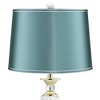 Vienna Full Spectrum 28 3/4" Tall Urn Traditional Glam Luxe End Table Lamp Clear Crystal Single Teal Shade Living Room Bedroom Bedside Nightstand - 3 of 4