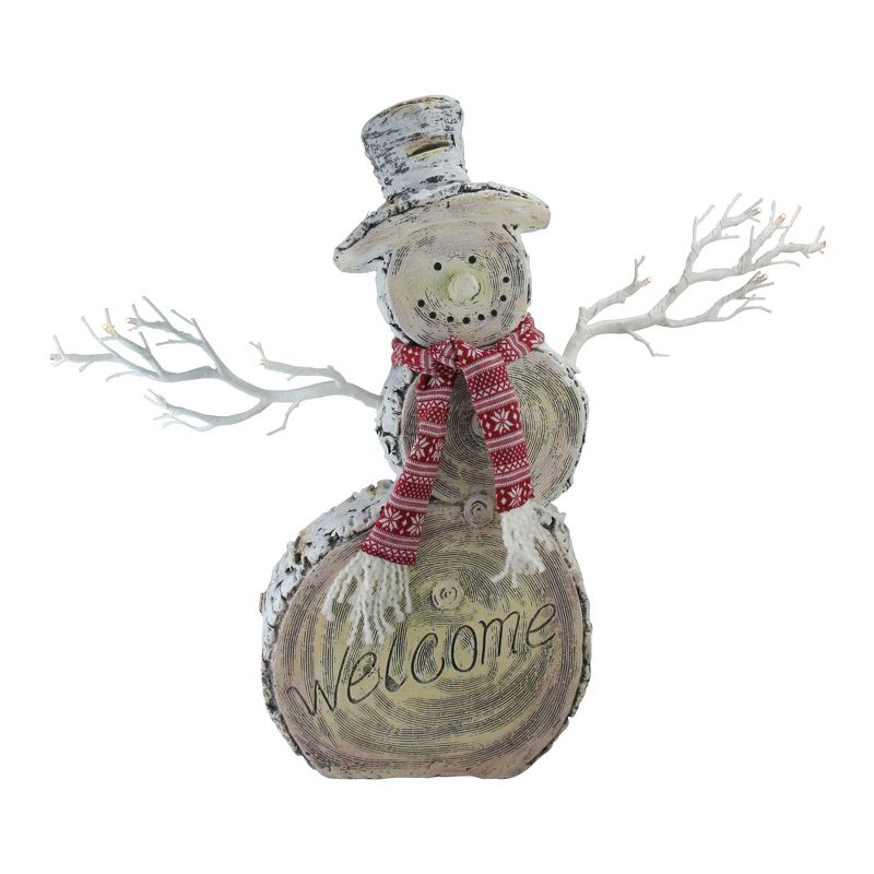 Northlight 19.5" LED Lighted Welcome Snowman Christmas Decor, 1 of 4