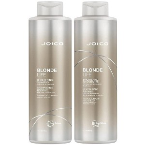 Joico Blonde Life Brightening Shampoo & Conditioner (33.8 oz XXL LITER DUO SET KIT) Blonde Hair | Add Softness & Smoothness - 1 of 3