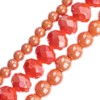 Crystal Lane DIY Designer 7in Three Bead Strands Glass Faceted Rondelle and Round Orange Assorted - 2 of 4