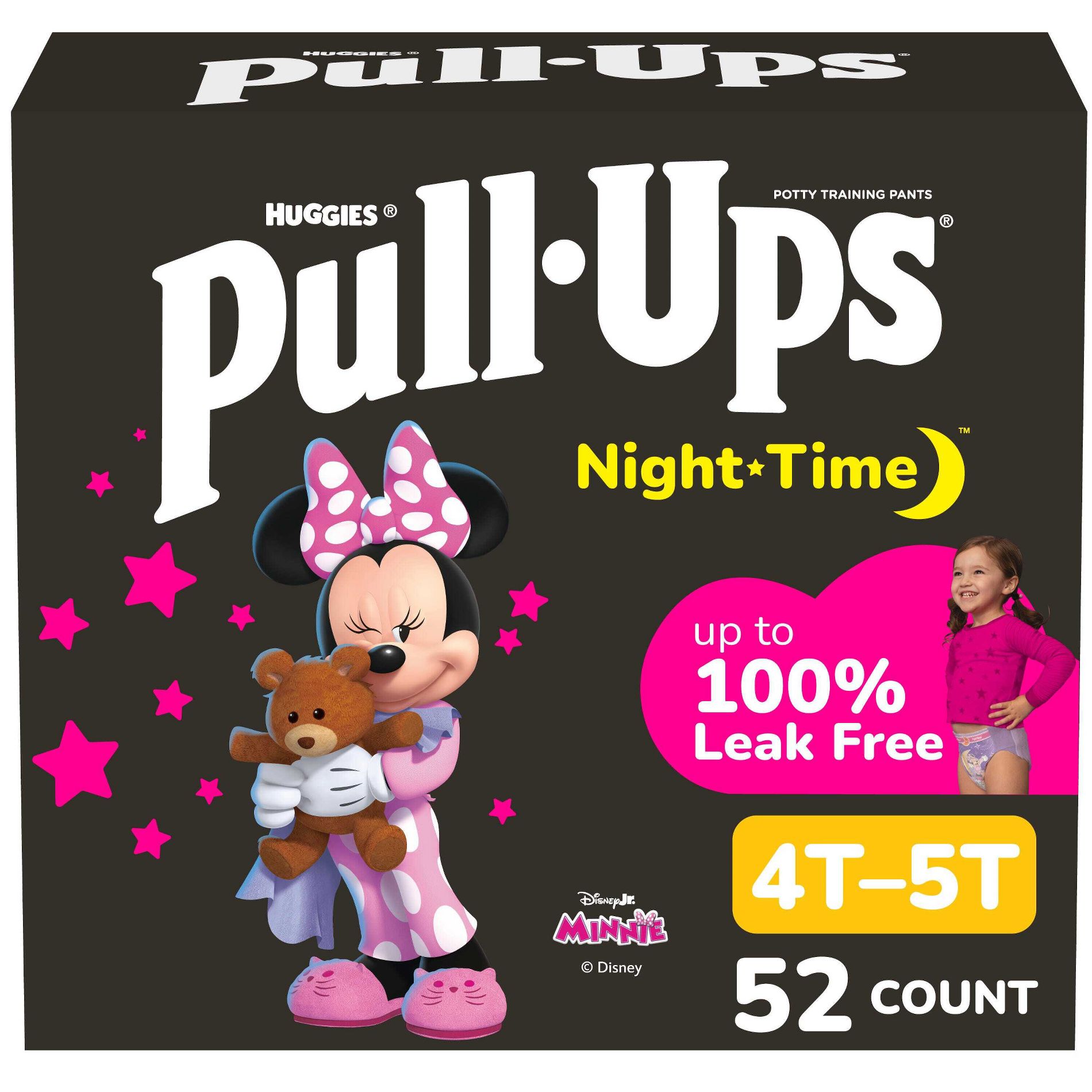 Pull-Ups Girls' Night-Time Potty Training Pants - 4T-5T - 52ct: Hypoallergenic, Paraben-Free, Sulfate-Free