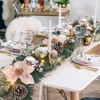 6 Feet Christmas Garland with Lights for Mantle, Battery Operated Outdoor Christmas Garlands with Rose Gold Balls - 2 of 4