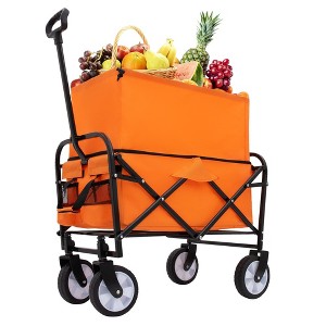 Whisen Minimeetall Extention Collapsible Foldable Wagon Cart, Supports 225lbs - 1 of 4