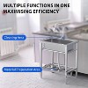 Stainless Steel Utility Sink, Freestanding Single Bowl Commercial Sink for Restaurant, Laundry Room, Bathroom, Garage, Garden - 3 of 4