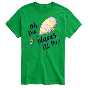 Men's - Dr. Seuss - Oh The Places I'll Go Balloon Short Sleeve Graphic T-Shirt - 1 of 4