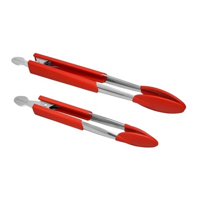 Rachael Ray 2pc Lil' Huggers Tongs Set Red