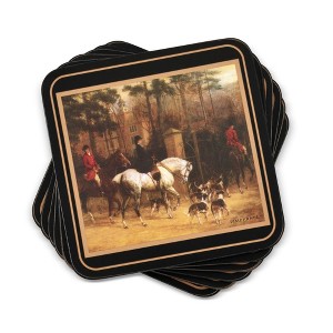 Pimpernel Tally Ho Coasters Set of 6 - 4.25" Square - 1 of 4