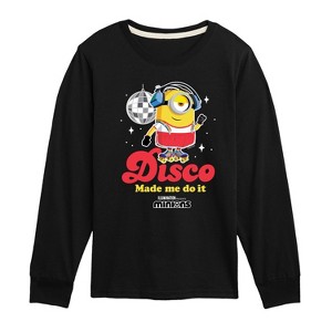 Boys' - Despicable Me Minions - Disco Made Me Do It Long Sleeve Graphic T-Shirt - 1 of 4