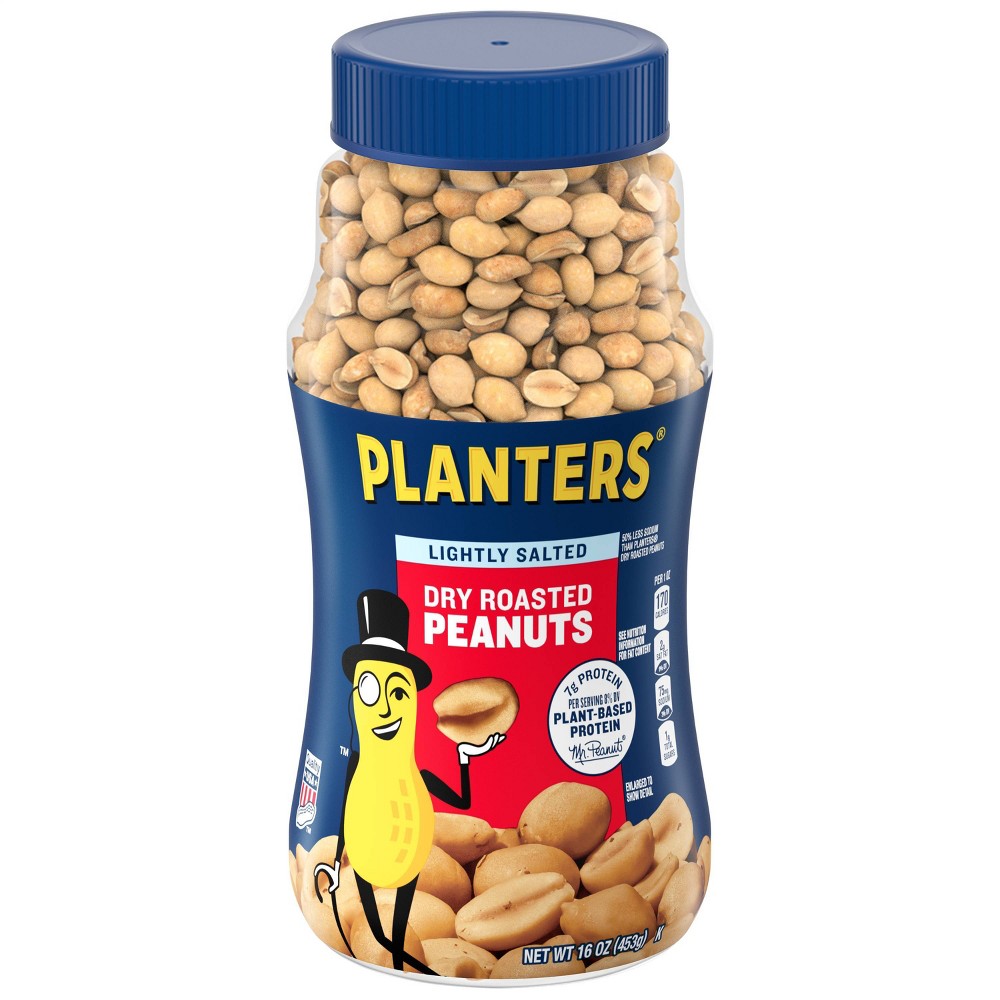 UPC 029000076501 product image for Planters Heart Healthy Lightly Salted Dry Roasted Peanuts - 16oz | upcitemdb.com