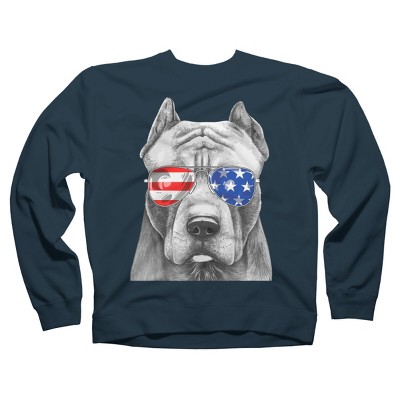 Adult Design By Humans American Pitbull With Sunglasses By Sweatshirt