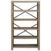 vidaXL Bookshelf Bookcase Display Shelf Rack for Living Room Solid Wood Acacia - 78.7" - 2 of 4