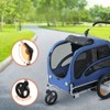 VisioGear Dog Bike Stroller, 2-in-1 Pet Cart Bicycle Carrier with Folding Frame, Collapsible to Store, Black & White, 56.69"*28.54"*33.27" - 4 of 4