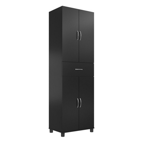 Realrooms Basin Floor Storage Cabinet Kitchen Pantry And Bathroom Organizer Black 24 Drawer Target