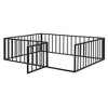 TIRAMISUBEST Twin/Full/Queen Size Metal Floor Bed Frame with Fence and Door, Floor Montessori Bed Toddler Bed with Fence Guardrails - 4 of 4