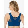Comfort Choice Women's Plus Size Front-Close Embroidered Wireless Posture Bra - 3 of 4