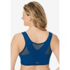 Comfort Choice Women's Plus Size Front-Close Embroidered Wireless Posture Bra - image 3 of 4