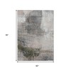 HomeRoots 5' X 8' Beige And Gray Abstract Washable Indoor Outdoor Area Rug - 3 of 4