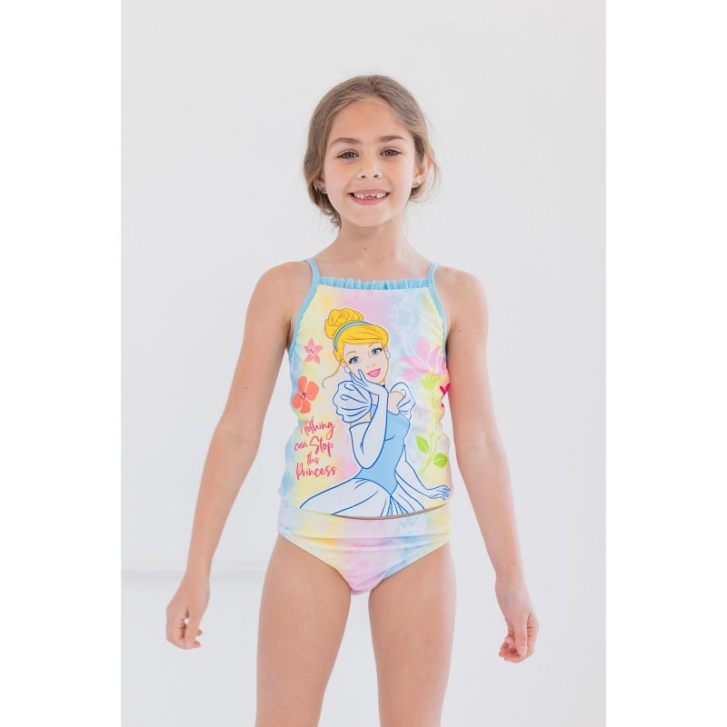 Disney Princesses,Princess Ariel Girls Tankini Top and Bikini Bottom Swim Set Little Kid to Big Kid, 5 of 10