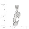 Black Bow Jewelry 10k White Gold Cincinnati Bearcats NCAA Medium Pendant - 2 of 3