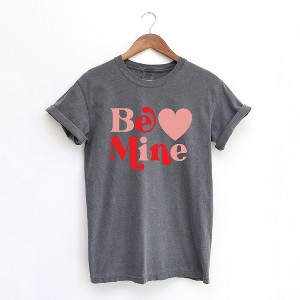 Simply Sage Market Women's Be Mine Heart Bold Short Sleeve Garment Dyed Tee - 1 of 4