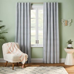 Blackout Irregular Mini Striped Kids' Panel - Pillowfort™ - 1 of 4