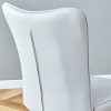 GlasFlength Accent Chairs Contemporary Minimalist Design Ergonomic Cushioned Seating Four Chairs For Living Spaces, Gray, 17.3"*17.3"*35" - 3 of 4
