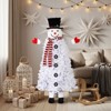 6.5ft White Flocked Snowman Christmas Tree with 140 LED Lights - 3 of 4