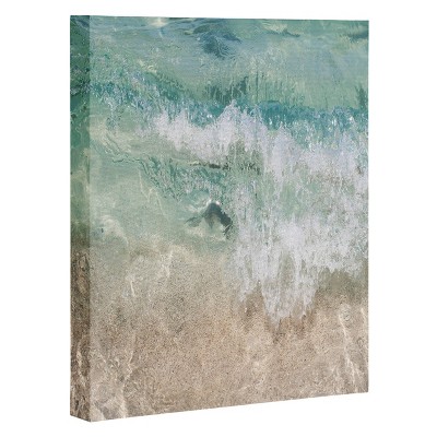  24" x 30" Bree Madden Aqua Wave Unframed Wall Canvas - Deny Designs 