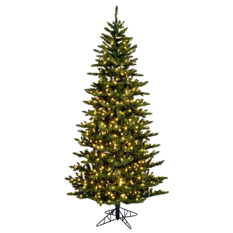 Vickerman Natural Fraser Fir Slim Artificial Christmas Tree, 1 of 6