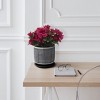 Gulches 6" Mesh Design Planter with Saucer, Gray - 2 of 4