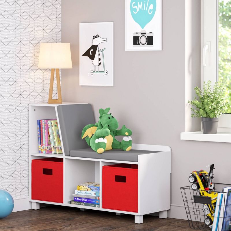 Kids' Book Nook Collection Cubby Storage Bench with 2 Bins - RiverRidge, 3 of 9