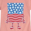 Girls' - SpongeBob SquarePants - Silhouette Stars Stripes Fitted Short Sleeve Graphic T-Shirt - 2 of 4