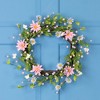 Northlight 12" Unlit Green/Pink Artificial Floral Christmas Twig Wreath - 2 of 4