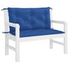 vidaXL Indoor/Outdoor Bench Cushions 2 pcs, Non-slip, Water-Repellent, Blue 39.4"x19.7"x2.8" - 4 of 4