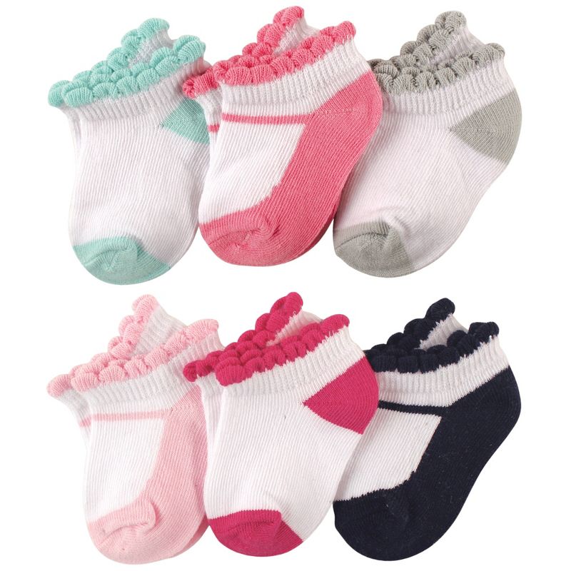 Luvable Friends Baby Girl Newborn and Baby Socks Set, Mary Jane, 1 of 3
