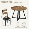 5 Piece Round Dining Table Set for 4, 43.3 Inch Wooden Kitchen Table & 4 Chairs Set for Small Spaces, Apartment - 2 of 4