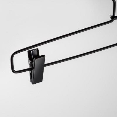 2pk Metal Pant Hangers with Clips Black - Brightroom&#8482;